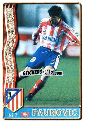 Figurina Paunovic - Las Fichas De La Liga 1996-1997 - Mundicromo