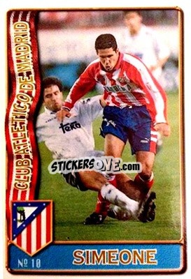 Sticker Simeone - Las Fichas De La Liga 1996-1997 n. 10 - Mundicromo