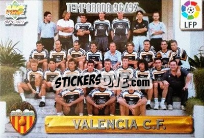 Sticker Valencia - Las Fichas De La Liga 1996-1997 - Mundicromo