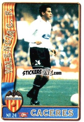 Figurina Caceres - Las Fichas De La Liga 1996-1997 - Mundicromo