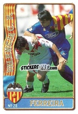 Sticker Ferreira - Las Fichas De La Liga 1996-1997 n. 28 - Mundicromo