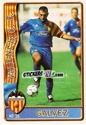Sticker Gálvez - Las Fichas De La Liga 1996-1997 - Mundicromo