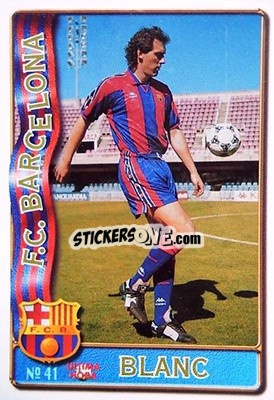 Sticker Laurent Blanc - Las Fichas De La Liga 1996-1997 - Mundicromo