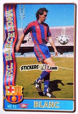 Sticker Laurent Blanc - Las Fichas De La Liga 1996-1997 n. 41a - Mundicromo