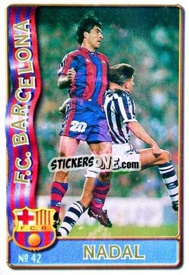 Cromo Miguel Angel Nadal - Las Fichas De La Liga 1996-1997 n. 42 - Mundicromo