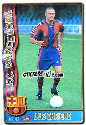 Sticker Luis Enrique - Las Fichas De La Liga 1996-1997 n. 42a - Mundicromo