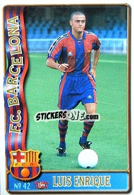 Cromo Luis Enrique - Las Fichas De La Liga 1996-1997 - Mundicromo