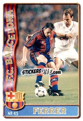 Sticker Ferrer - Las Fichas De La Liga 1996-1997 - Mundicromo