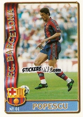 Sticker Popescu - Las Fichas De La Liga 1996-1997 - Mundicromo