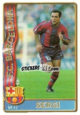 Sticker Sergi Barjuan Esclusa - Las Fichas De La Liga 1996-1997 n. 47 - Mundicromo