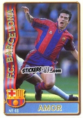 Sticker Guillermo Amor - Las Fichas De La Liga 1996-1997 n. 48 - Mundicromo