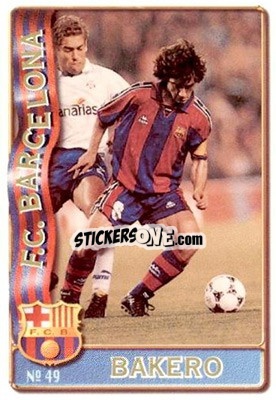 Sticker Bakero - Las Fichas De La Liga 1996-1997 - Mundicromo