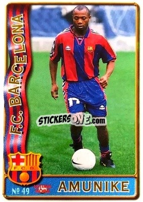 Figurina Amunike - Las Fichas De La Liga 1996-1997 n. 49b - Mundicromo