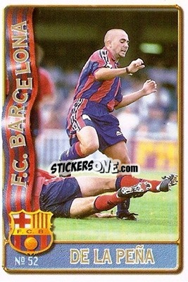 Sticker De la Peña - Las Fichas De La Liga 1996-1997 - Mundicromo