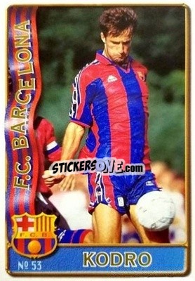 Sticker Kodro - Las Fichas De La Liga 1996-1997 n. 53a - Mundicromo