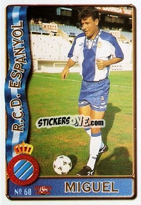 Cromo Miguel - Las Fichas De La Liga 1996-1997 - Mundicromo