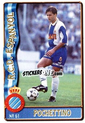Sticker Pochettino - Las Fichas De La Liga 1996-1997 - Mundicromo