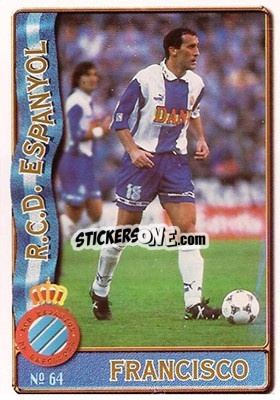 Cromo Francisco - Las Fichas De La Liga 1996-1997 - Mundicromo