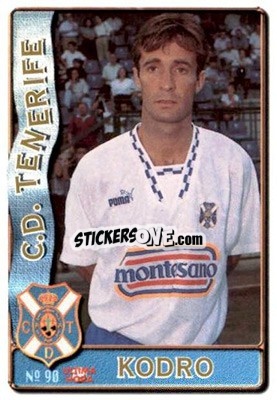 Cromo Kodro - Las Fichas De La Liga 1996-1997 - Mundicromo