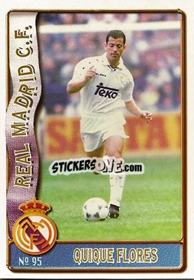Sticker Q. Flores - Las Fichas De La Liga 1996-1997 n. 95b - Mundicromo