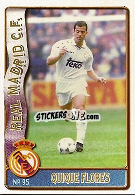 Cromo Q. Flores - Las Fichas De La Liga 1996-1997 - Mundicromo