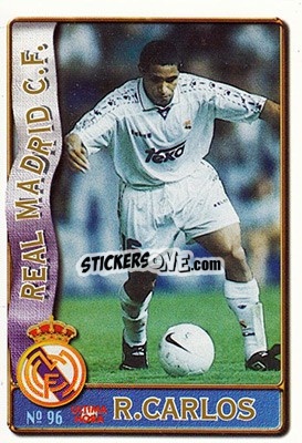Sticker R. Carlos - Las Fichas De La Liga 1996-1997 - Mundicromo