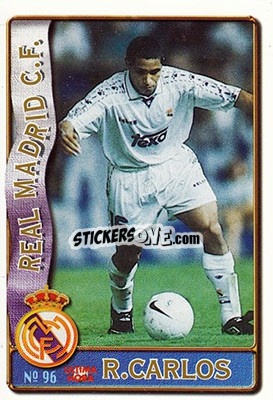 Sticker R. Carlos - Las Fichas De La Liga 1996-1997 n. 96a - Mundicromo