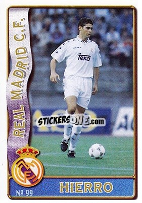 Sticker Hierro - Las Fichas De La Liga 1996-1997 - Mundicromo