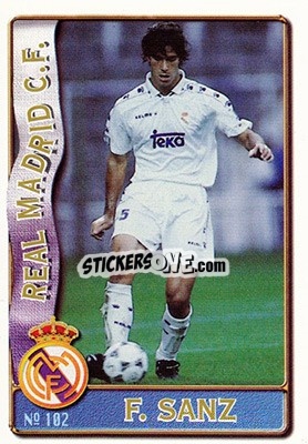 Sticker F. Sanz - Las Fichas De La Liga 1996-1997 - Mundicromo