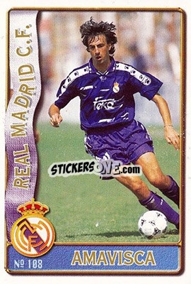 Cromo Amavisca - Las Fichas De La Liga 1996-1997 - Mundicromo