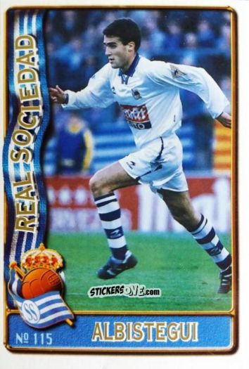 Sticker Alberto Albistegui Zamacola - Las Fichas De La Liga 1996-1997 n. 115 - Mundicromo