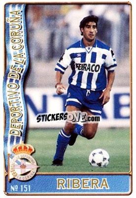 Cromo Ribera - Las Fichas De La Liga 1996-1997 - Mundicromo