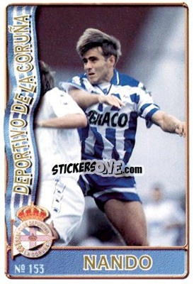 Figurina Nando - Las Fichas De La Liga 1996-1997 - Mundicromo
