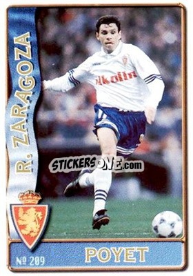Sticker Poyet - Las Fichas De La Liga 1996-1997 - Mundicromo