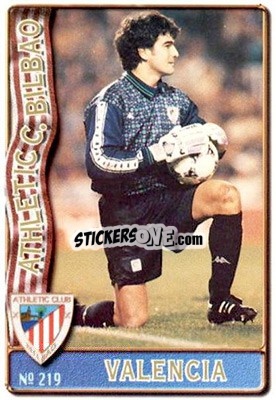 Sticker Valencia - Las Fichas De La Liga 1996-1997 - Mundicromo