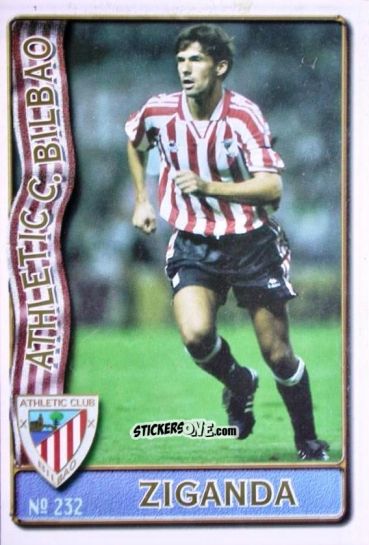 Cromo Angel Ziganda Lakunza - Las Fichas De La Liga 1996-1997 n. 232 - Mundicromo