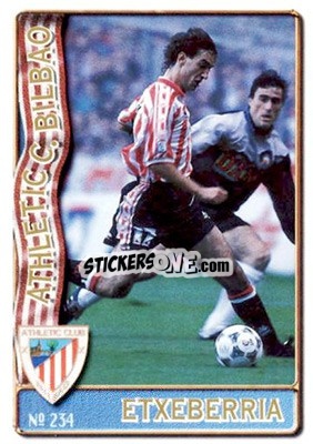 Cromo Etxeberria - Las Fichas De La Liga 1996-1997 - Mundicromo