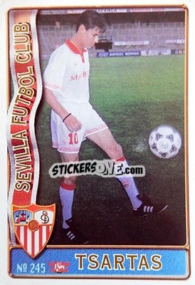 Cromo Tsartas - Las Fichas De La Liga 1996-1997 - Mundicromo