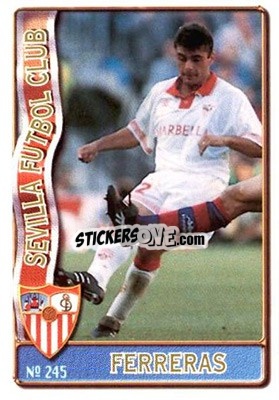 Sticker Ferreras - Las Fichas De La Liga 1996-1997 - Mundicromo