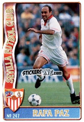 Sticker Rafa Paz - Las Fichas De La Liga 1996-1997 - Mundicromo