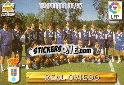 Cromo Real Oviedo - Las Fichas De La Liga 1996-1997 - Mundicromo