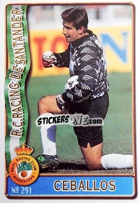 Cromo Ceballos - Las Fichas De La Liga 1996-1997 - Mundicromo