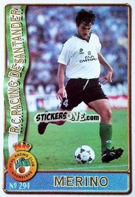 Cromo Merino - Las Fichas De La Liga 1996-1997 - Mundicromo