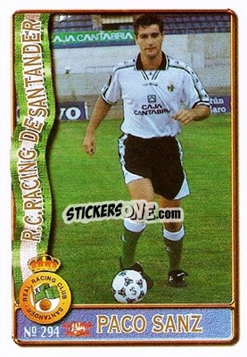 Sticker P.Sanz - Las Fichas De La Liga 1996-1997 n. 294a - Mundicromo