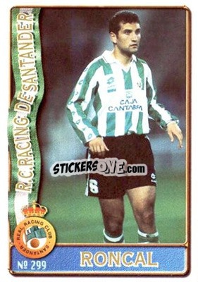 Cromo Roncal - Las Fichas De La Liga 1996-1997 - Mundicromo