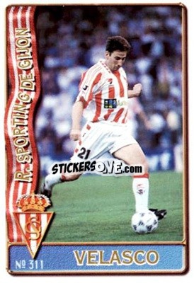 Cromo Velasco - Las Fichas De La Liga 1996-1997 - Mundicromo