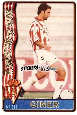 Cromo Giner - Las Fichas De La Liga 1996-1997 - Mundicromo