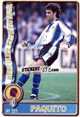 Sticker Paquito - Las Fichas De La Liga 1996-1997 - Mundicromo