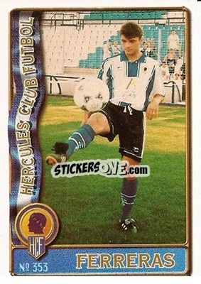 Sticker Ferreras - Las Fichas De La Liga 1996-1997 - Mundicromo