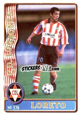 Cromo Loreto - Las Fichas De La Liga 1996-1997 - Mundicromo